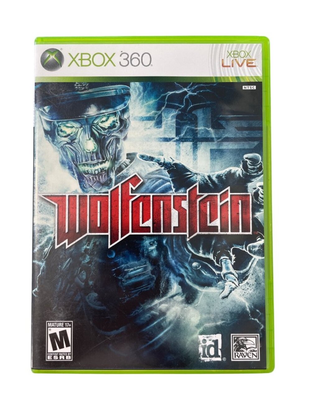 Xbox 360 Wolfenstein Video Game Mature 17+ Complete Case Disc And Manual Tested